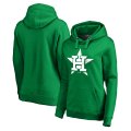 Women's Houston Astros Fanatics Branded Kelly Green St. Patrick's Day White Logo Pullover Hoodie