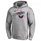 Men's Washington Capitals Fanatics Branded Heather Gray 2018 Eastern Conference Champions Chip Pass Pullover Hoodie