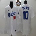 Nike Los Angeles Dodgers #10 Justin Turner white Flexbase Authentic Collection Jersey