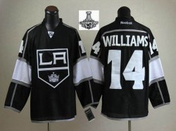 Los Angeles Kings #14 Justin Williams Black 2014 NHL champion Jerseys