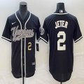 Nike New York Yankees #2 Derek Jeter black majestic baseball Jersey Joint name 01