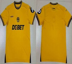 2024-2025 Wolverhampton Wanderers club yellow soccer jerseys home