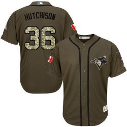 Toronto Blue Jays #36 Drew Hutchison Canada logo Camo Stitched Baseball Jerseys