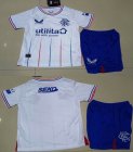 2023-2024 Rangers F.C club white blue soccer jerseys away