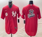 Nike New York Yankees blank red MLB baseball Jersey Joint name big logo -BD 04