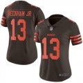 Women Cleveland Browns Odell Beckham Jr #13 Brown Nike Color Rush Limited Jersey 001