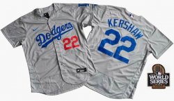 Nike Los Angeles Nike Dodgers #22 Clayton Kershaw gray 2020 Away Official Authentic Player Jersey