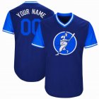 Custom Los Angeles Dodgers blue baseball jerseys(3)