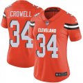 Women Browns #34 Isaiah Crowell orange Nike Color Rush Limited Jerseys