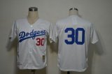 Los Angeles Dodgers #30 White MLB Jerseys