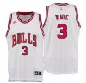 Chicago Bulls #3 Dwyane Wade white Stitched NBA Jersey