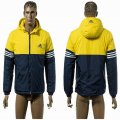 2015 Adidas cotton- yellow dark blue padded clothes