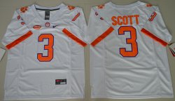 2016 Clemson Tigers Artavis Scott 3 College Football Limited Jersey - White