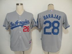 MLB Jerseys Los Angeles Dodgers 28 Barajas Grey