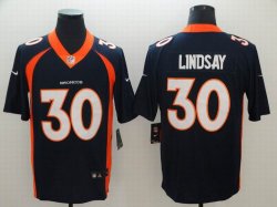 Denver Broncos #30 Phillip Lindsay Nike blue Color Rush Limited Jerseys