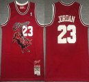 Chicago Bulls #23 Michael Jordan red throwback basketball jerseys-XD