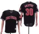 Cincinnati Reds #30 Ken Griffey black majestic baseball jersey