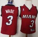 Miami Heat 3 Dwyane Wade red nba children jersey