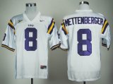 Nike LSU Tigers Zach Mettenberger 8# White College Football Jersey