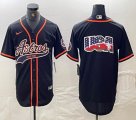 Nike Atlanta Braves blank black MLB Baseball jerseys Joint name-BD 10