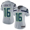 Women Seattle Seahawks Tyler Lockett #16 gray Color Rush Limited Jersey