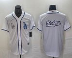 Nike Los Angeles Dodgers blank white MLB baseball Jersey Joint name -BD 05