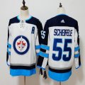 Adidas Winnipeg Jets #55 Mark Scheifele white hockey Jerseys