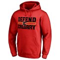 Men's Calgary Flames Fanatics Branded Red Big & Tall Hometown Collection Defend Pullover Hoodie