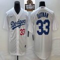 Nike Los Angeles Dodgers #33 Outman white majestic baseball jerseys