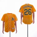 Oakland Athletics #26 Matt Chapman yellow Flexbase Authentic Collection Jersey