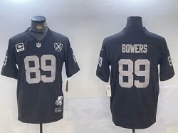 Las Vegas Raiders #89 Brock Bowers black Nike Vapor F.U.S.E. Limited Jersey -BD