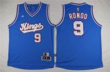 Sacramento Kings #9 Rajon Rondo Light Blue Stitched NBA basketball Jerseys