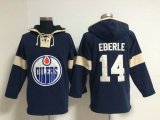 Edmonton Oilers 14# Jordan Eberle Blue Ice Hockey hooded sweatshirt