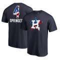 Men's Houston Astros George Springer Fanatics Branded Navy 2018 Memorial Day Banner Wave Player T-Shirt