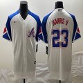 Nike Anaheim Angels #23 Michael Harris II white blue majestic baseball city version