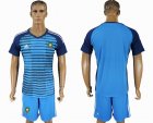 2018 World Cup Morocco Lake blue goalkeeper soccer jersey