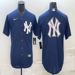 Nike New York Yankees blank blue majestic baseball Jerseys-BD 01