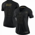 Women Nike Tampa Bay Buccaneers #12 Tom Brady black Salute To Service Limited Jersey-BD