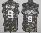 San Antonio Spurs 9 Tony Parker Camo NBA Jerseys