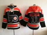 Philadelphia Flyers #11 Konecny black Hockey Hooded Sweatshirt