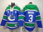 Vancouver Canucks 3 BIEKSA Blue nhl Hooded Sweatshirt