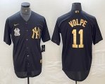 Nike New York Yankees #11 Anthony Volpe black gold majestic baseball Jerseys 02