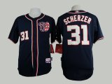 washington nationals 31 Max Scherzer dark blue mlb jersey