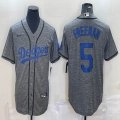 Nike Los Angeles Dodgers #5 Freddie Freeman Hemp gary baseball jerseys Joint name-BD