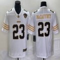 Nike San Francisco 49ers #23 Christian McCaffrey white Color Rush Limited Jersey with 75 th patch