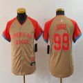 Youth Nike New York Yankees #99 Aaron Judge Cream 2024 MLB All-Star jersey 01