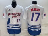 Puerto Rico Baseball #17 Jose Berrios White 2023 World Baseball Classic Replica Player Jersey