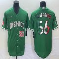 2023 World Cup Mexico #56 Randy Arozarena green majestic baseball jerseys 36