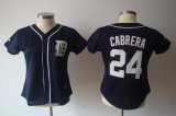 Detroit Tigers CABRERA 24 blue MLB Women Jerseys