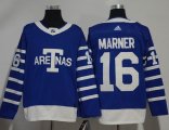 Adidas Toronto Maple Leafs #16 Mitch Marner blue hockey jersey(1)